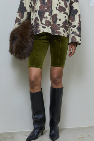 メゾンスペシャル/MAISON SPECIALのVelour Cycling Pants/ベロアサイクルパンツ(110600/110603)