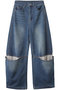 Cover Leg Denim Pants/カバーレッグデニムパンツ メゾンスペシャル/MAISON SPECIAL BLU(ブルー)