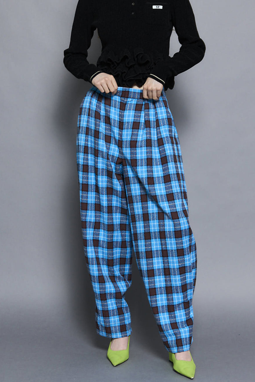 MAISON SPECIAL(メゾンスペシャル)｜Loop Yarn Plaid Two-tuck Pants