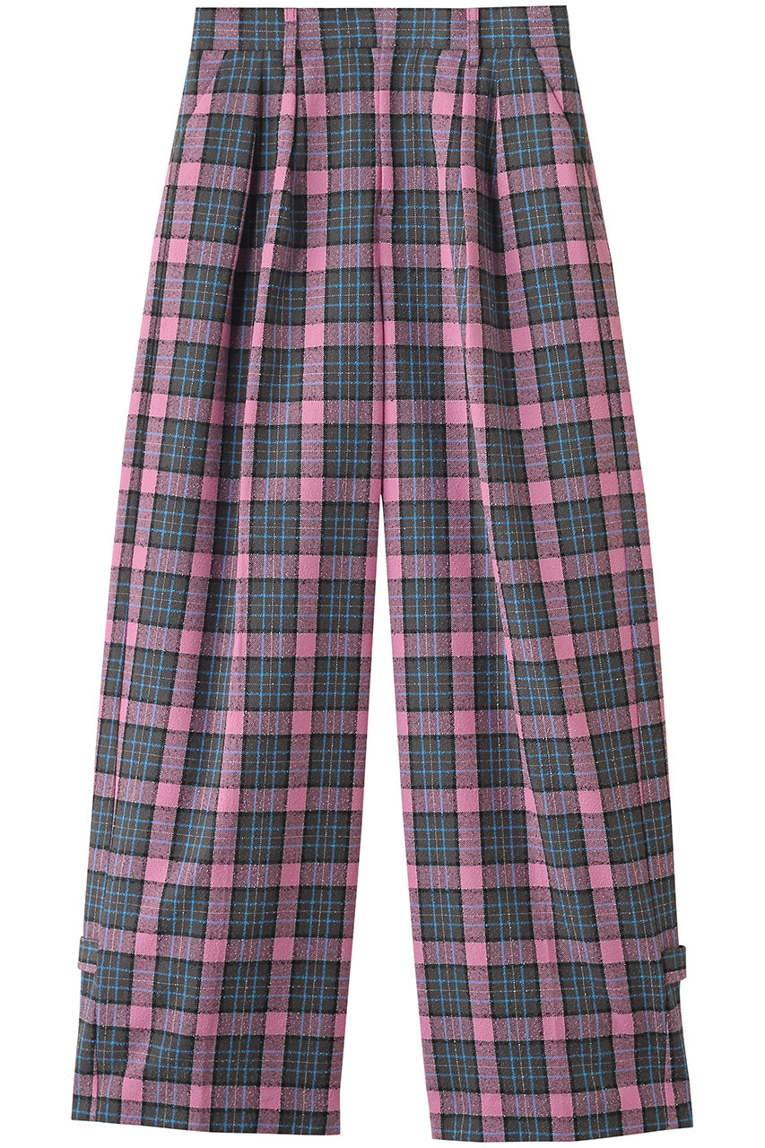 MAISON SPECIAL Loop Yarn Plaid Two-tuck Pants/ループチェック2タックパンツ (PNK(ピンク), 38) メゾンスペシャル ELLE SHOP MAISON SPECIAL Loop Yarn Plaid Two-tuck Pants/ループチェック2タックパンツ (PNK(ピンク), 38) メゾンスペシャル ELLE SHOP