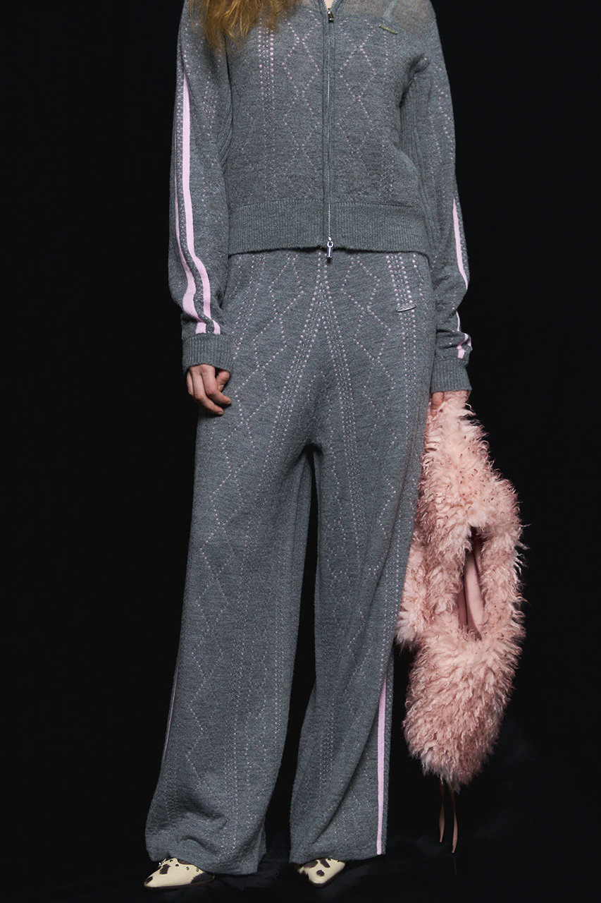 MAISON SPECIAL(メゾンスペシャル)｜Openwork Knitting Track Pants
