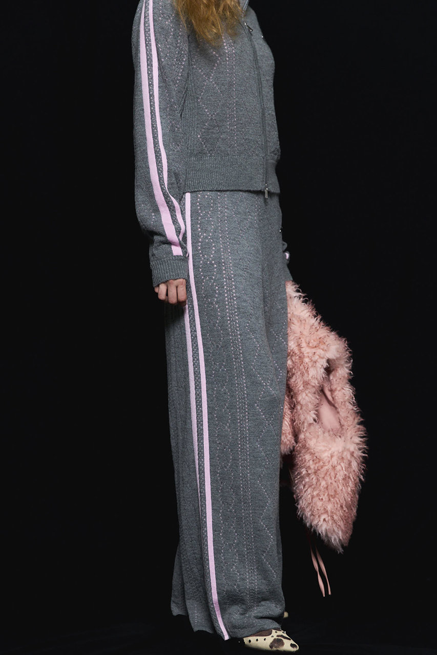 MAISON SPECIAL(メゾンスペシャル)｜Openwork Knitting Track Pants