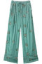 Beads Flower Embroidery Velor Pants/ビーズフラワーエンブロイダリーベロアパンツ メゾンスペシャル/MAISON SPECIAL BLU(ブルー)