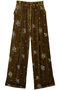 Beads Flower Embroidery Velor Pants/ビーズフラワーエンブロイダリーベロアパンツ メゾンスペシャル/MAISON SPECIAL MTD(マスタード)