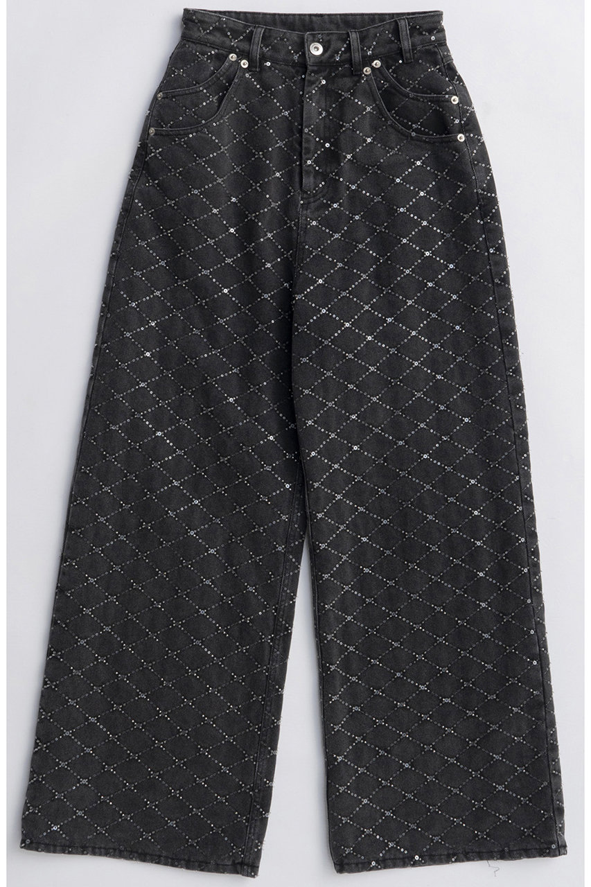 MAISON SPECIAL Diamond Beads Embroidery Denim Pants/ダイヤビーズエンブロイダリーデニム (BLK(ブラック), 38) メゾンスペシャル ELLE SHOP MAISON SPECIAL Diamond Beads Embroidery Denim Pants/ダイヤビーズエンブロイダリーデニム (BLK(ブラック), 38) メゾンスペシャル ELLE SHOP