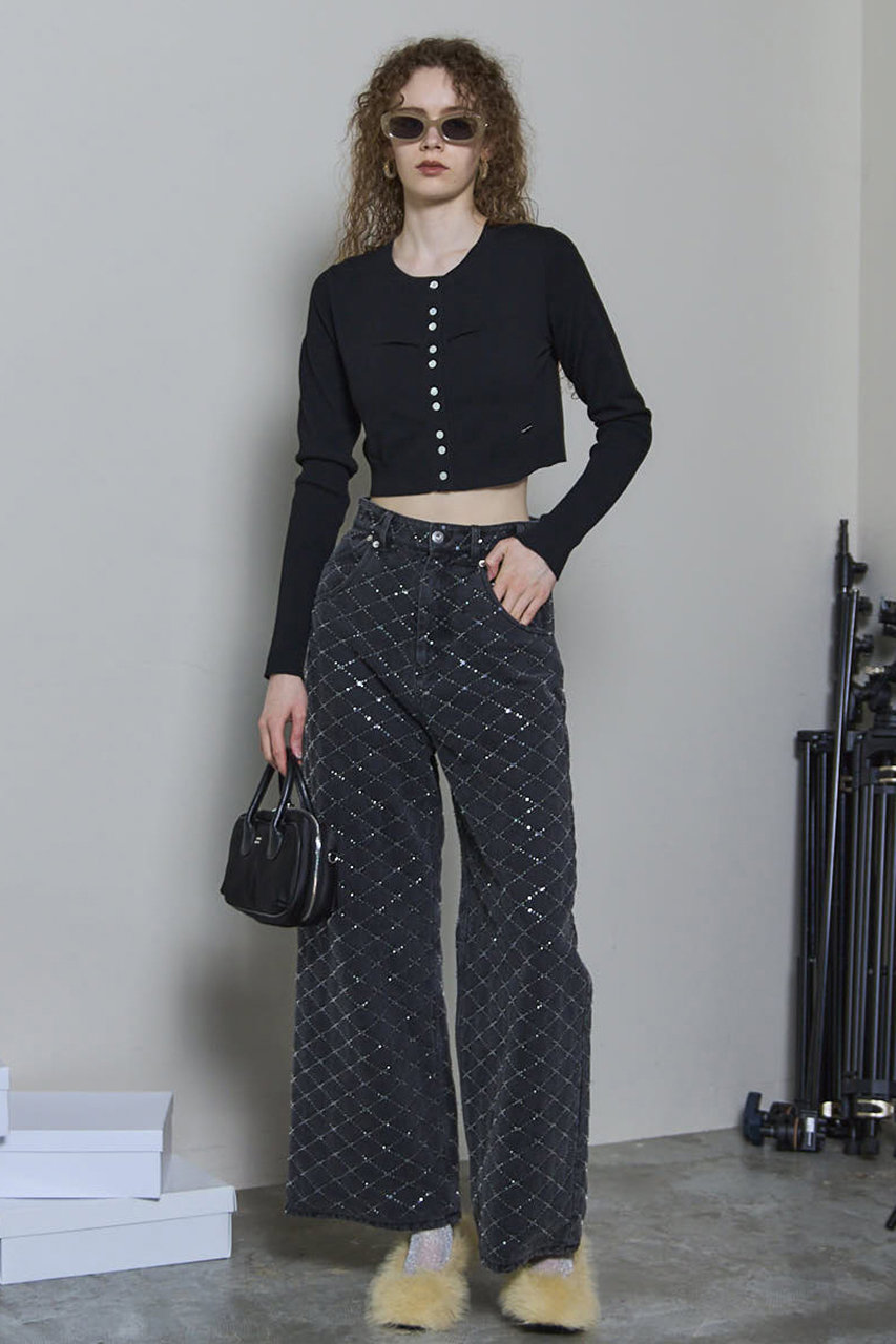 【新品タグ付き】メゾンスペシャル　Diamond Denim Pants MAISON SPECIAL(メゾンスペシャル)｜Diamond Beads Embroidery Denim