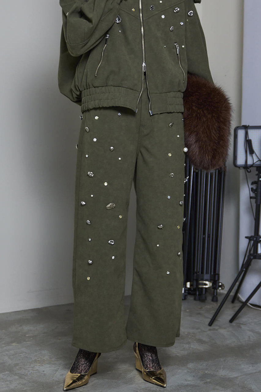 MAISON SPECIAL(メゾンスペシャル)｜faux Leather Bijou Pants