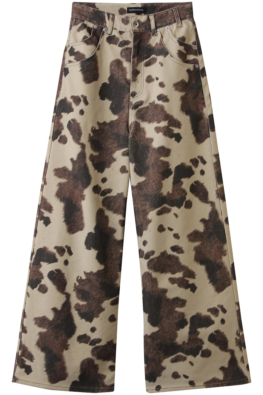 MAISON SPECIAL(メゾンスペシャル)｜faux Leather Cow Printed Pants