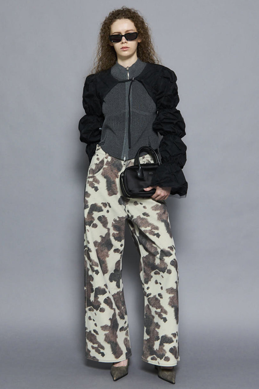 掲載5日迄メゾンスペシャルCOW Printedスカート36 MAISON SPECIAL スカート COW Printed Maxi Skirt/COWプリント
