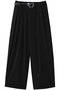 With Real Leather Belt Asymmetry Tack Pants/リアルレザーベルトセットアシンメトリータックパンツ メゾンスペシャル/MAISON SPECIAL BLK(ブラック)