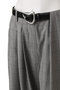 With Real Leather Belt Asymmetry Tack Pants/リアルレザーベルトセットアシンメトリータックパンツ メゾンスペシャル/MAISON SPECIAL