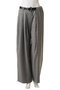 With Real Leather Belt Asymmetry Tack Pants/リアルレザーベルトセットアシンメトリータックパンツ メゾンスペシャル/MAISON SPECIAL