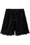 Hem Lace Velour Shorts/ヘムレースベロアショートパンツ メゾンスペシャル/MAISON SPECIAL BLK(ブラック)