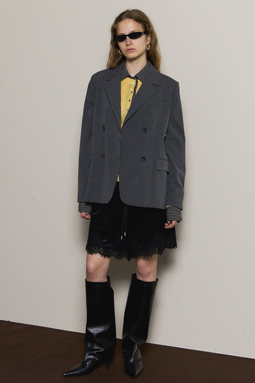 MAISON SPECIAL(メゾンスペシャル)｜Hem Lace Velour Shorts/ヘム