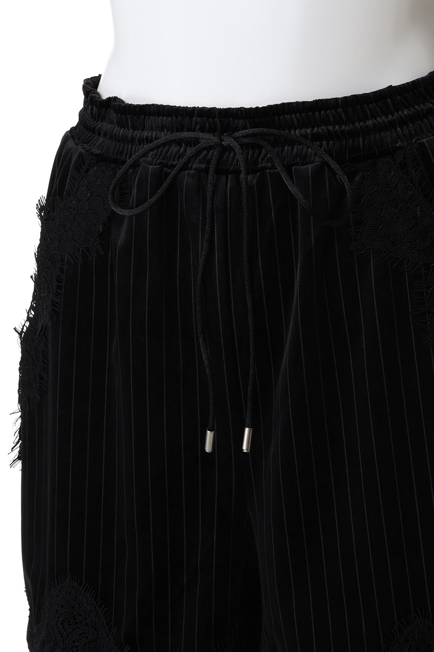 【MAISON SPECIAL】Hem Lace Velour Shorts Hem Lace Velour Shorts