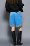 Hem Lace Velour Shorts/ヘムレースベロアショートパンツ メゾンスペシャル/MAISON SPECIAL