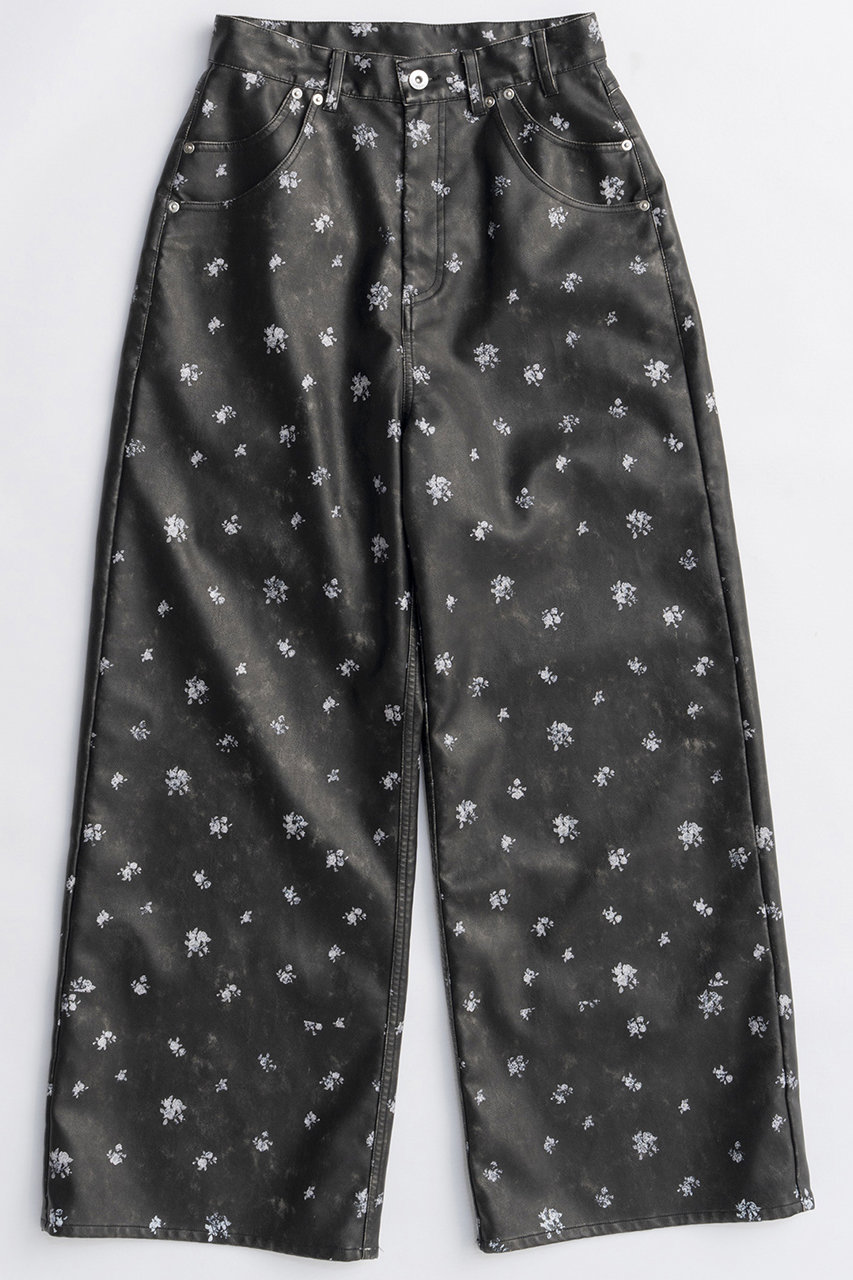 MAISON SPECIAL Vegan Leather Flower Print Pants/ヴィーガンレザーフラワープリントパンツ (BLK(ブラック), 36) メゾンスペシャル ELLE SHOP MAISON SPECIAL Vegan Leather Flower Print Pants/ヴィーガンレザーフラワープリントパンツ (BLK(ブラック), 36) メゾンスペシャル ELLE SHOP