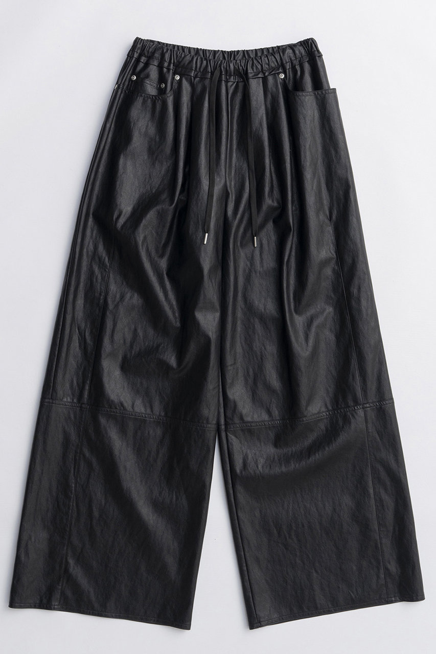 MAISON SPECIAL Volume Wide Vegan Leather Pants/ボリュームワイドヴィーガンレザーパンツ (BLK(ブラック), 36) メゾンスペシャル ELLE SHOP MAISON SPECIAL Volume Wide Vegan Leather Pants/ボリュームワイドヴィーガンレザーパンツ (BLK(ブラック), 36) メゾンスペシャル ELLE SHOP