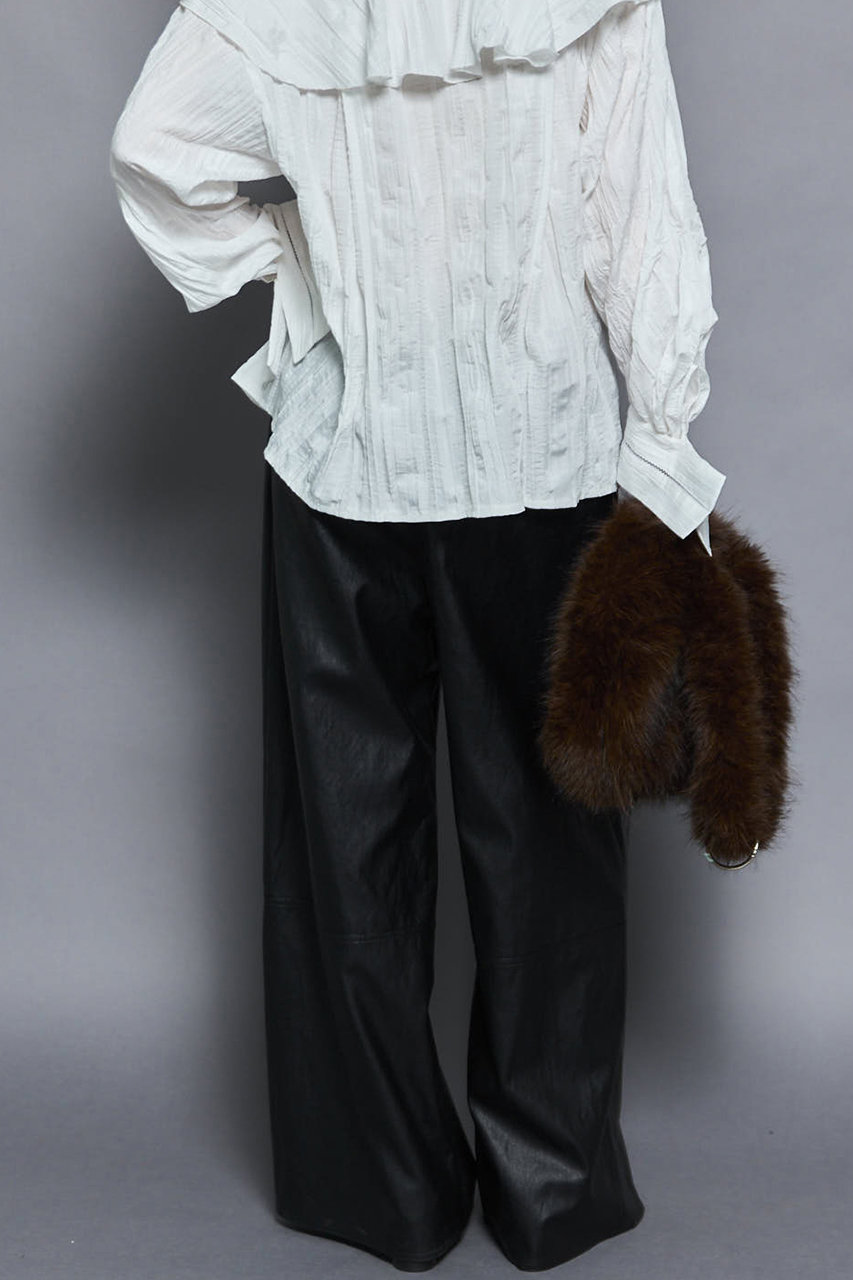 MAISON SPECIAL(メゾンスペシャル)｜Volume Wide faux Leather Pants