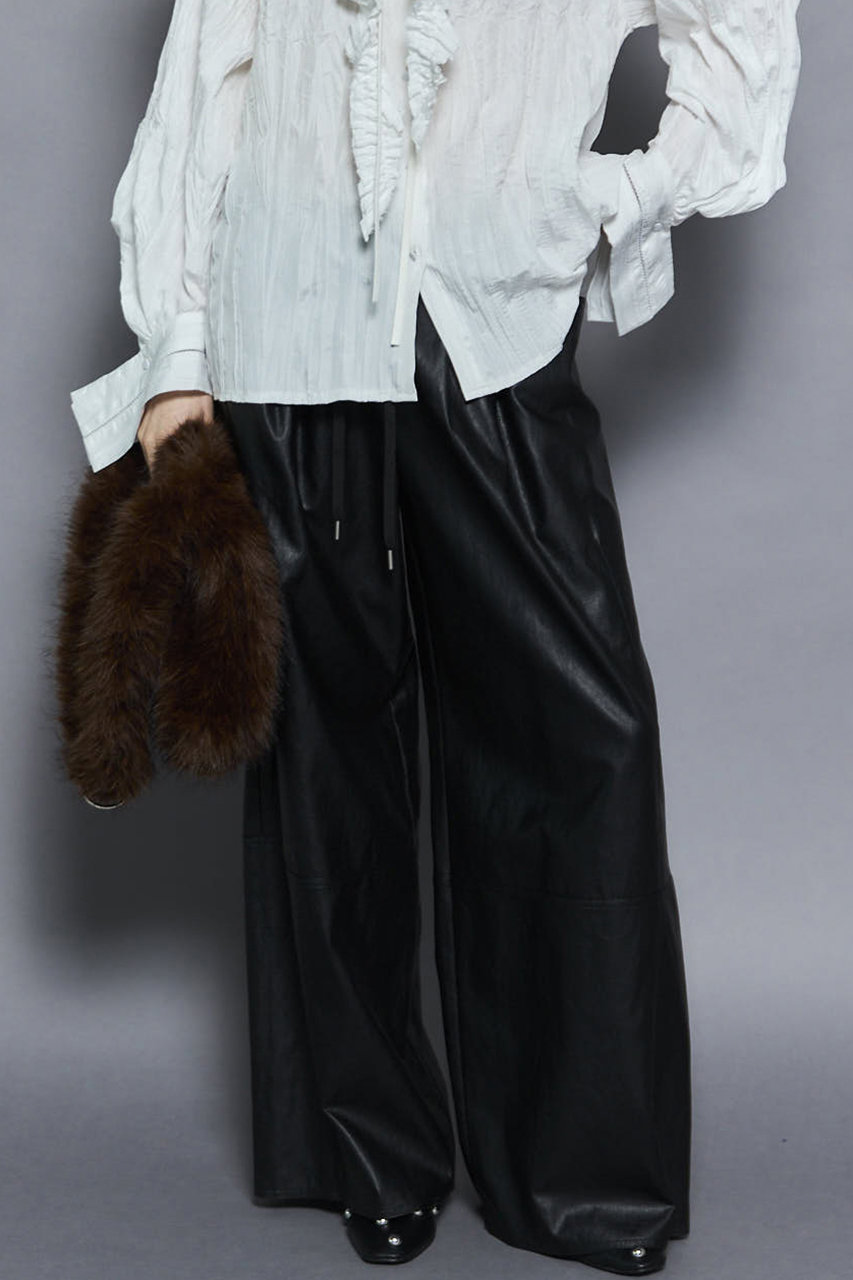 MAISON SPECIAL(メゾンスペシャル)｜Volume Wide faux Leather Pants