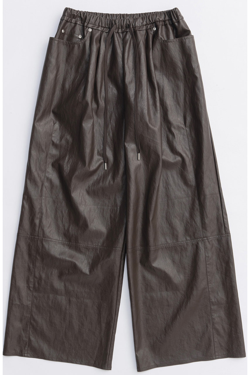 MAISON SPECIAL Volume Wide Vegan Leather Pants/ボリュームワイドヴィーガンレザーパンツ (BRN(ブラウン), 38) メゾンスペシャル ELLE SHOP MAISON SPECIAL Volume Wide Vegan Leather Pants/ボリュームワイドヴィーガンレザーパンツ (BRN(ブラウン), 38) メゾンスペシャル ELLE SHOP