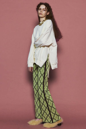 メゾンスペシャル/MAISON SPECIALのPlaid Straight Knit Pants/チェックストレートニットパンツ(110600/110601)