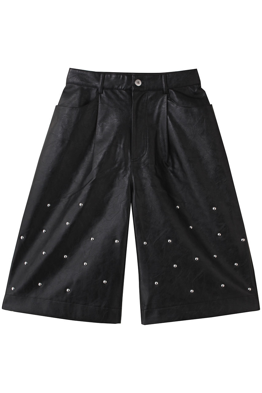 MAISON SPECIAL Studs Leather Shorts/スタッズレザーショートパンツ (BLK(ブラック), 38) メゾンスペシャル ELLE SHOP MAISON SPECIAL Studs Leather Shorts/スタッズレザーショートパンツ (BLK(ブラック), 38) メゾンスペシャル ELLE SHOP