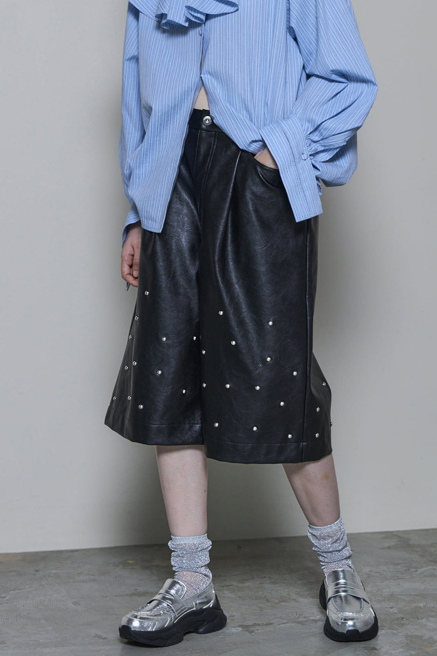 MAISON SPECIAL(メゾンスペシャル)｜Studs Leather Shorts/スタッズ