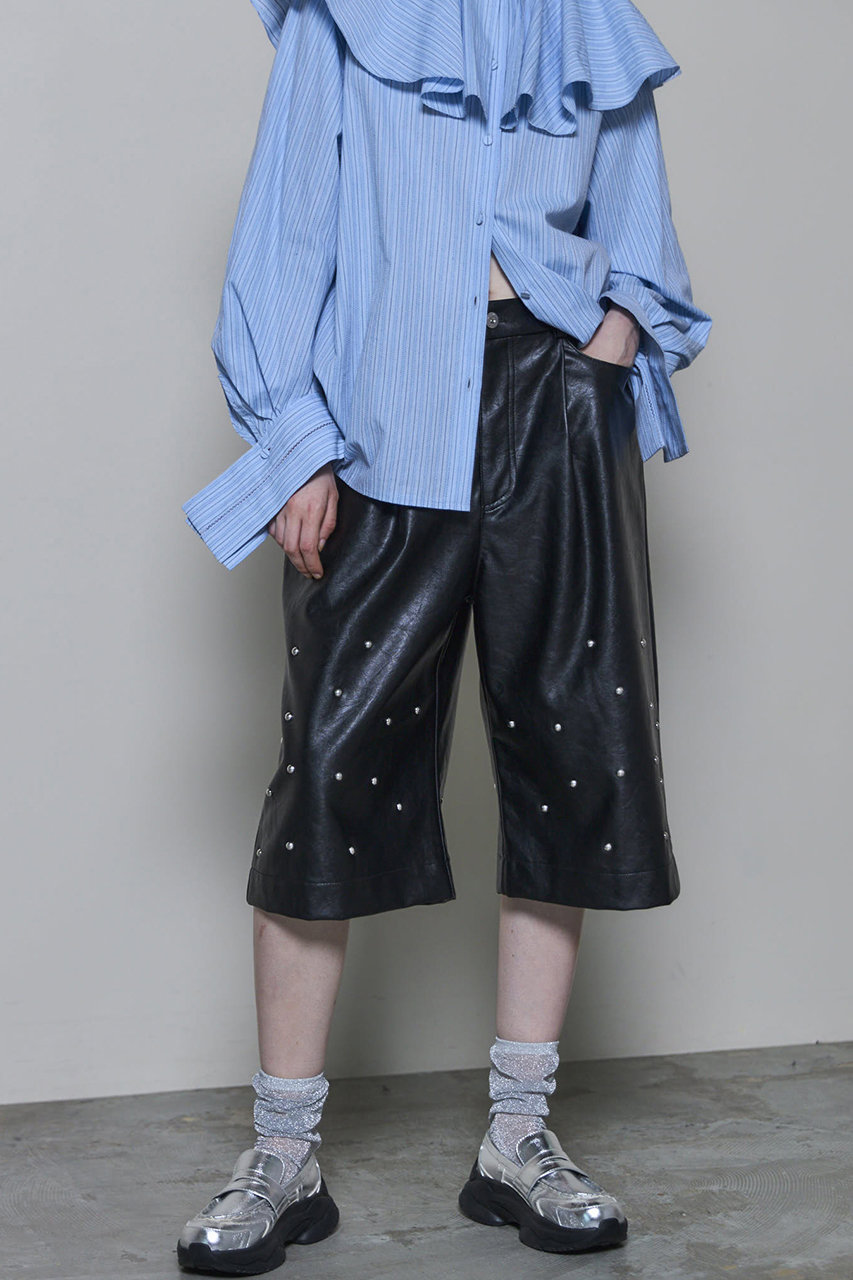 MAISON SPECIAL(メゾンスペシャル)｜Studs Leather Shorts/スタッズ