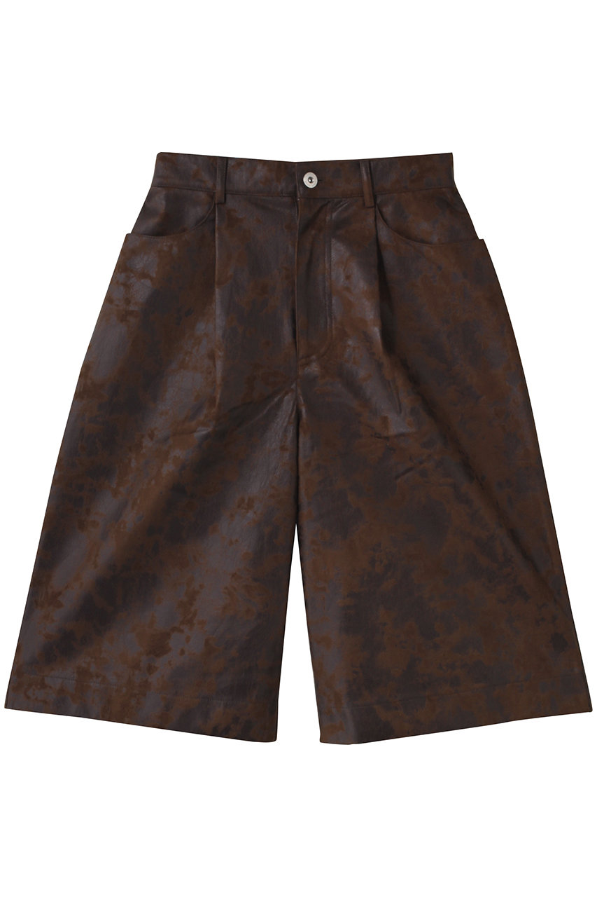 MAISON SPECIAL Cow Pattern Leather Shorts/COW柄レザーショートパンツ (BRN(ブラウン), 38) メゾンスペシャル ELLE SHOP MAISON SPECIAL Cow Pattern Leather Shorts/COW柄レザーショートパンツ (BRN(ブラウン), 38) メゾンスペシャル ELLE SHOP