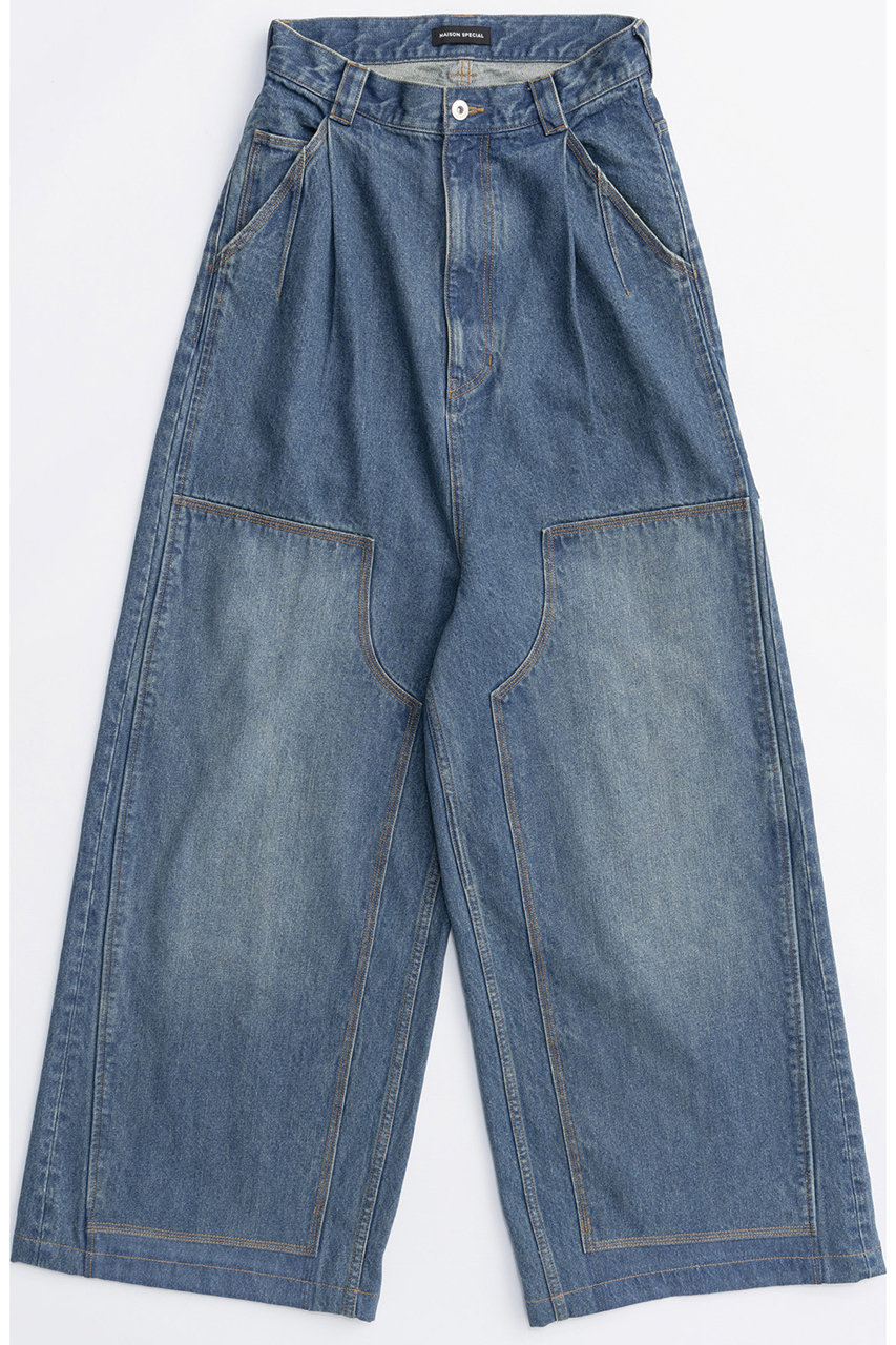 MAISON SPECIAL High Waist Denim Work Pants/ハイウエストデニムワークパンツ (BLU(ブルー), 36) メゾンスペシャル ELLE SHOP MAISON SPECIAL High Waist Denim Work Pants/ハイウエストデニムワークパンツ (BLU(ブルー), 36) メゾンスペシャル ELLE SHOP