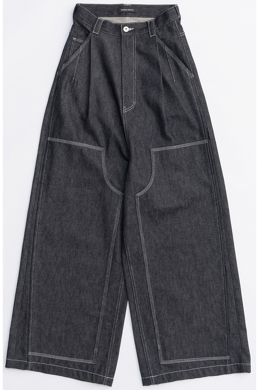 MAISON SPECIAL High Waist Denim Work Pants/ハイウエストデニムワークパンツ (NVY(ネイビー), 38) メゾンスペシャル ELLE SHOP MAISON SPECIAL High Waist Denim Work Pants/ハイウエストデニムワークパンツ (NVY(ネイビー), 38) メゾンスペシャル ELLE SHOP