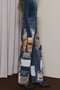 Patchwork Printed Denim Pants/パッチワークプリントデニム メゾンスペシャル/MAISON SPECIAL