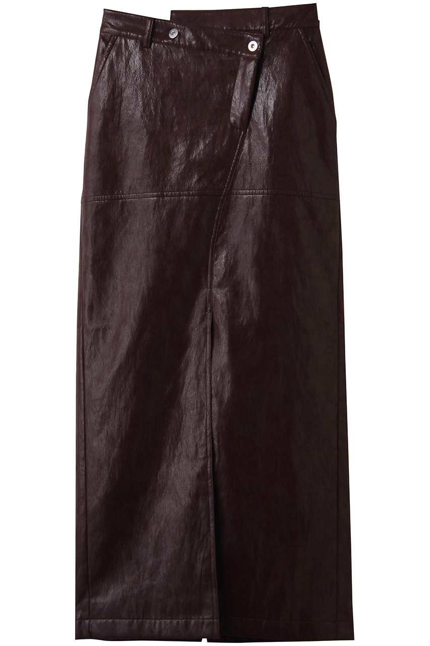 MAISON SPECIAL Waist Cross Vegan Leather Tight Slit Skirt/ウエストクロスヴィーガンレザータイトスリットスカート (BRD(ボルドー), 36) メゾンスペシャル ELLE SHOP MAISON SPECIAL Waist Cross Vegan Leather Tight Slit Skirt/ウエストクロスヴィーガンレザータイトスリットスカート (BRD(ボルドー), 36) メゾンスペシャル ELLE SHOP