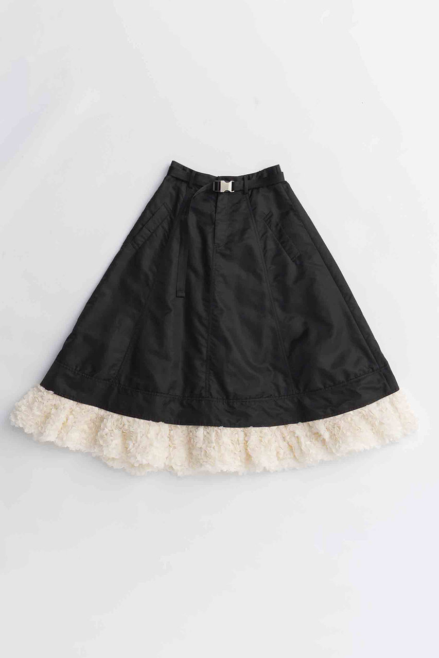 MAISON SPECIAL Belted 2way Flower Hem Volume Skirt/ベルテッド2WAYフラワーヘムボリューミースカート (BLK(ブラック), 36) メゾンスペシャル ELLE SHOP MAISON SPECIAL Belted 2way Flower Hem Volume Skirt/ベルテッド2WAYフラワーヘムボリューミースカート (BLK(ブラック), 36) メゾンスペシャル ELLE SHOP