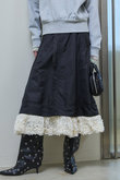 Belted 2way Flower Hem Volume Skirt/ベルテッド2WAYフラワーヘムボリューミースカート