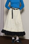 Belted 2way Flower Hem Volume Skirt/ベルテッド2WAYフラワーヘムボリューミースカート メゾンスペシャル/MAISON SPECIAL