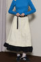 Belted 2way Flower Hem Volume Skirt/ベルテッド2WAYフラワーヘムボリューミースカート メゾンスペシャル/MAISON SPECIAL