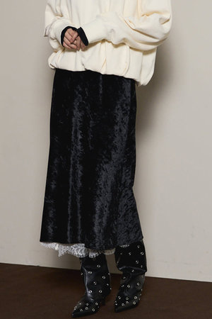 メゾンスペシャル/MAISON SPECIALのMultiway Velor Mermaid Mid-calf Skirt/マルチウェイベロアマーメイドミモレスカート(110700/110703)