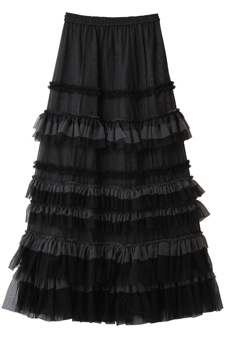 MAISON SPECIAL Volume Tulle Ruffle Skirt/ボリュームチュールフリルスカート (BLK(ブラック), 38) メゾンスペシャル ELLE SHOP MAISON SPECIAL Volume Tulle Ruffle Skirt/ボリュームチュールフリルスカート (BLK(ブラック), 38) メゾンスペシャル ELLE SHOP