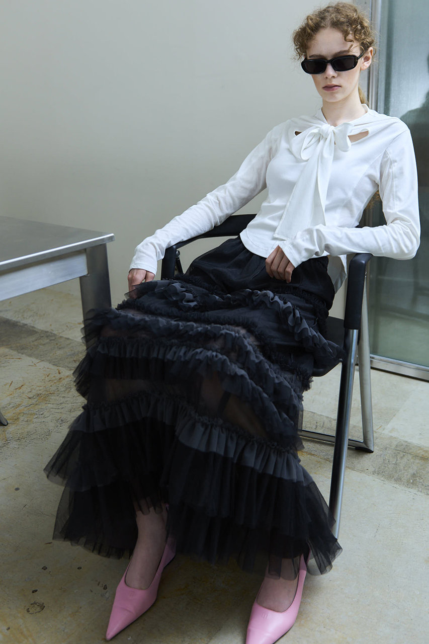 MAISON SPECIAL(メゾンスペシャル)｜Volume Tulle Ruffle Skirt
