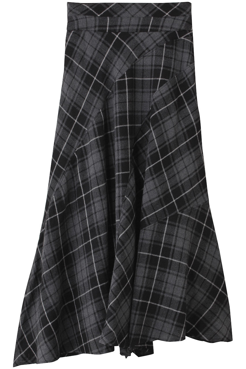 MAISON SPECIAL Random Plaid Flare Skirt/ランダムチェックフレアスカート (GRY(グレー), 38) メゾンスペシャル ELLE SHOP MAISON SPECIAL Random Plaid Flare Skirt/ランダムチェックフレアスカート (GRY(グレー), 38) メゾンスペシャル ELLE SHOP