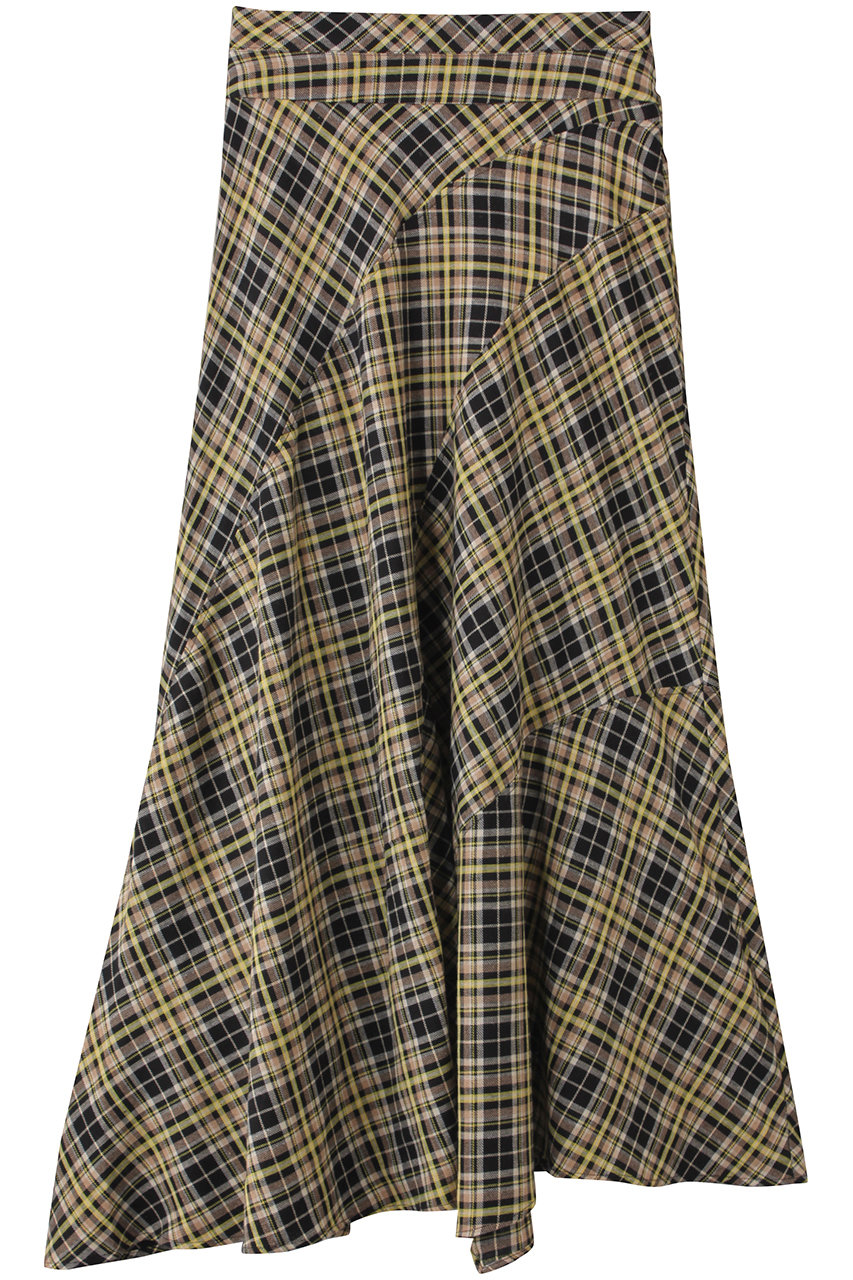 MAISON SPECIAL Random Plaid Flare Skirt/ランダムチェックフレアスカート (YEL(イエロー), 36) メゾンスペシャル ELLE SHOP MAISON SPECIAL Random Plaid Flare Skirt/ランダムチェックフレアスカート (YEL(イエロー), 36) メゾンスペシャル ELLE SHOP