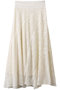 Random Lace Flare Skirt/ランダムレースフレアスカート メゾンスペシャル/MAISON SPECIAL WHT(ホワイト)
