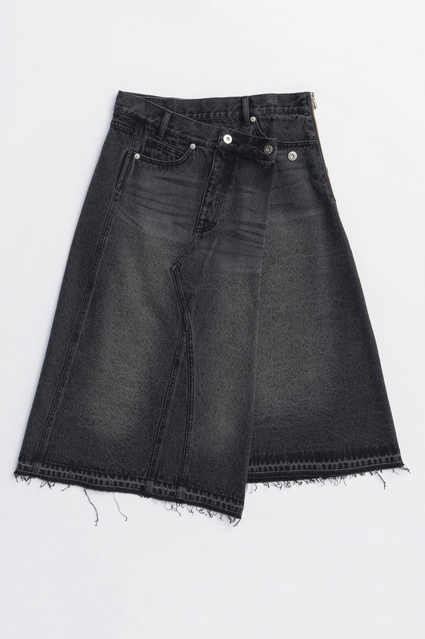 MAISON SPECIAL Asymmetry Denim Skirt/アシンメトリーデニムスカート (BLK(ブラック), 36) メゾンスペシャル ELLE SHOP MAISON SPECIAL Asymmetry Denim Skirt/アシンメトリーデニムスカート (BLK(ブラック), 36) メゾンスペシャル ELLE SHOP