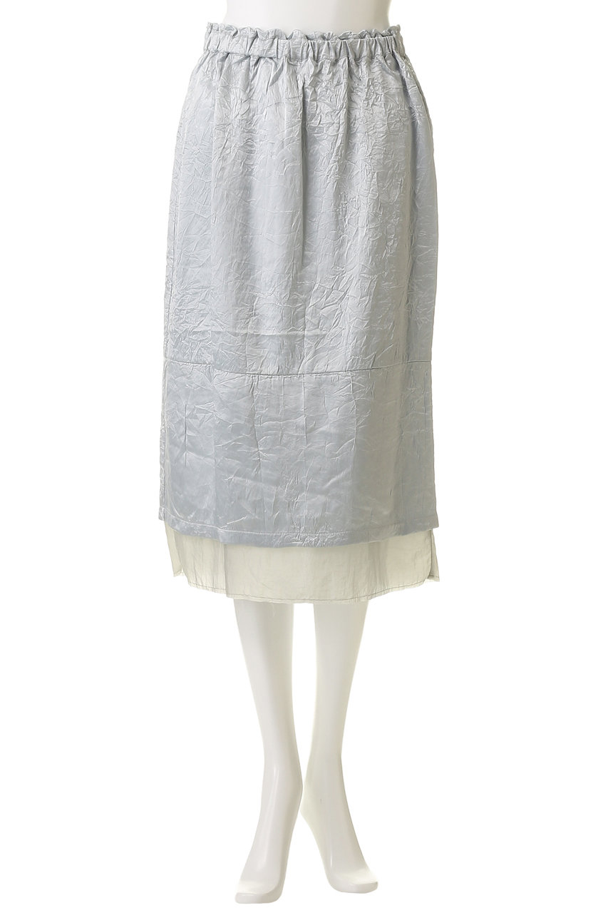 MAISON SPECIAL(メゾンスペシャル)｜Satin Combination Bijou Skirt