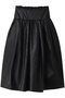 Waist Frill faux Leather Mid-length Skirt/ウエストフリルフェイクレザーミモレスカート メゾンスペシャル/MAISON SPECIAL BLK(ブラック)