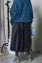 Waist Frill faux Leather Mid-length Skirt/ウエストフリルフェイクレザーミモレスカート メゾンスペシャル/MAISON SPECIAL