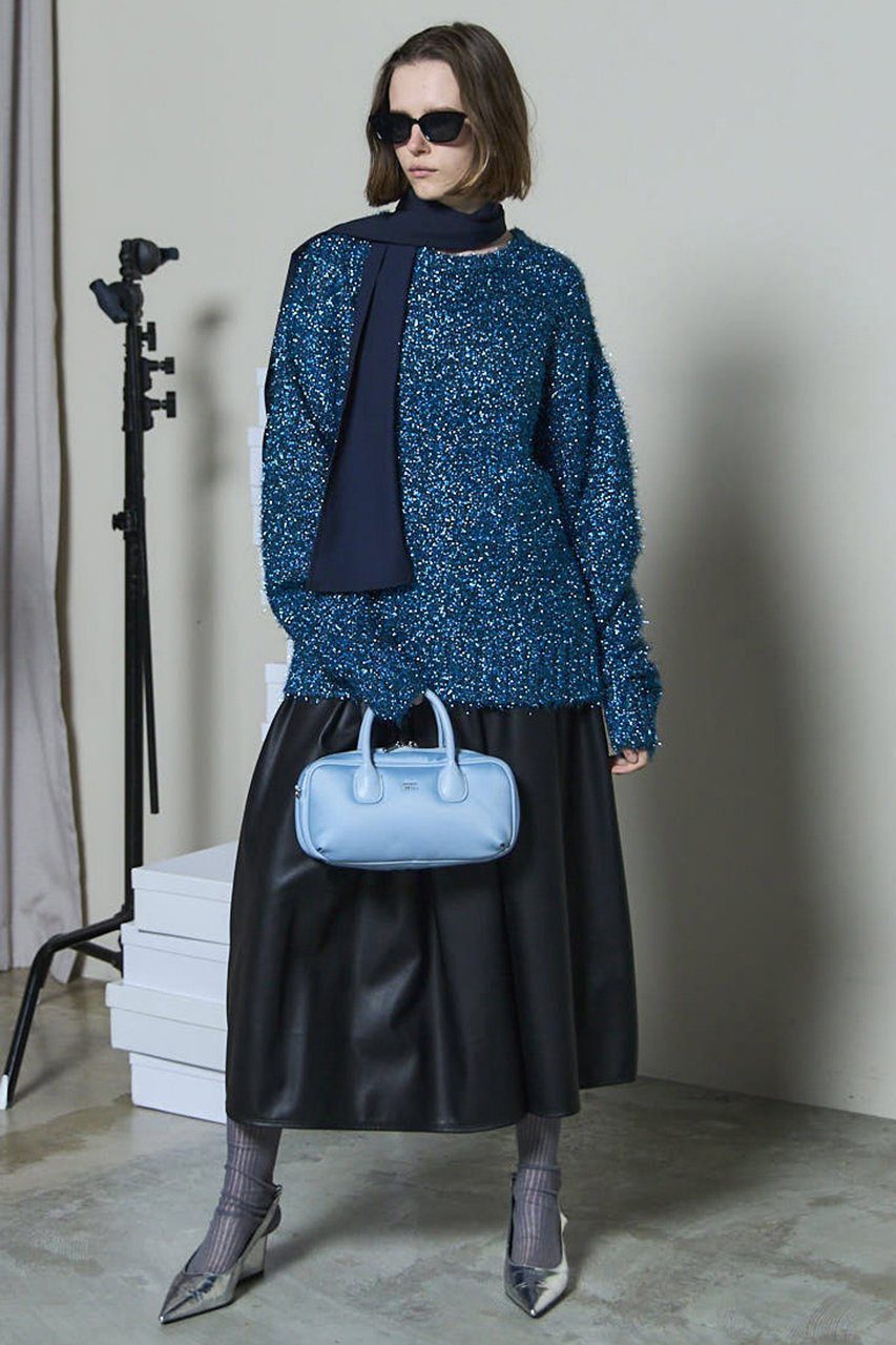 MAISON SPECIAL(メゾンスペシャル)｜Waist Frill faux Leather Mid