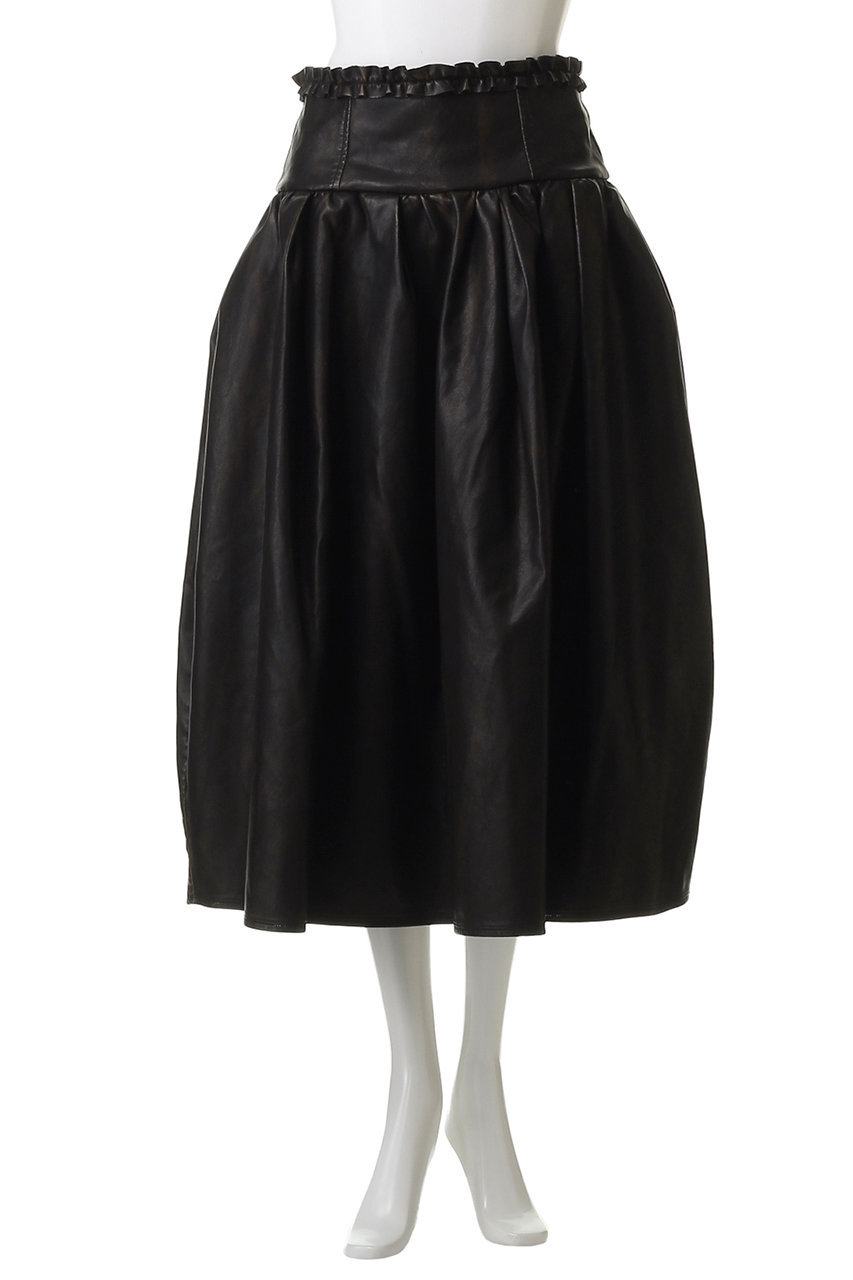 MAISON SPECIAL(メゾンスペシャル)｜Waist Frill faux Leather Mid